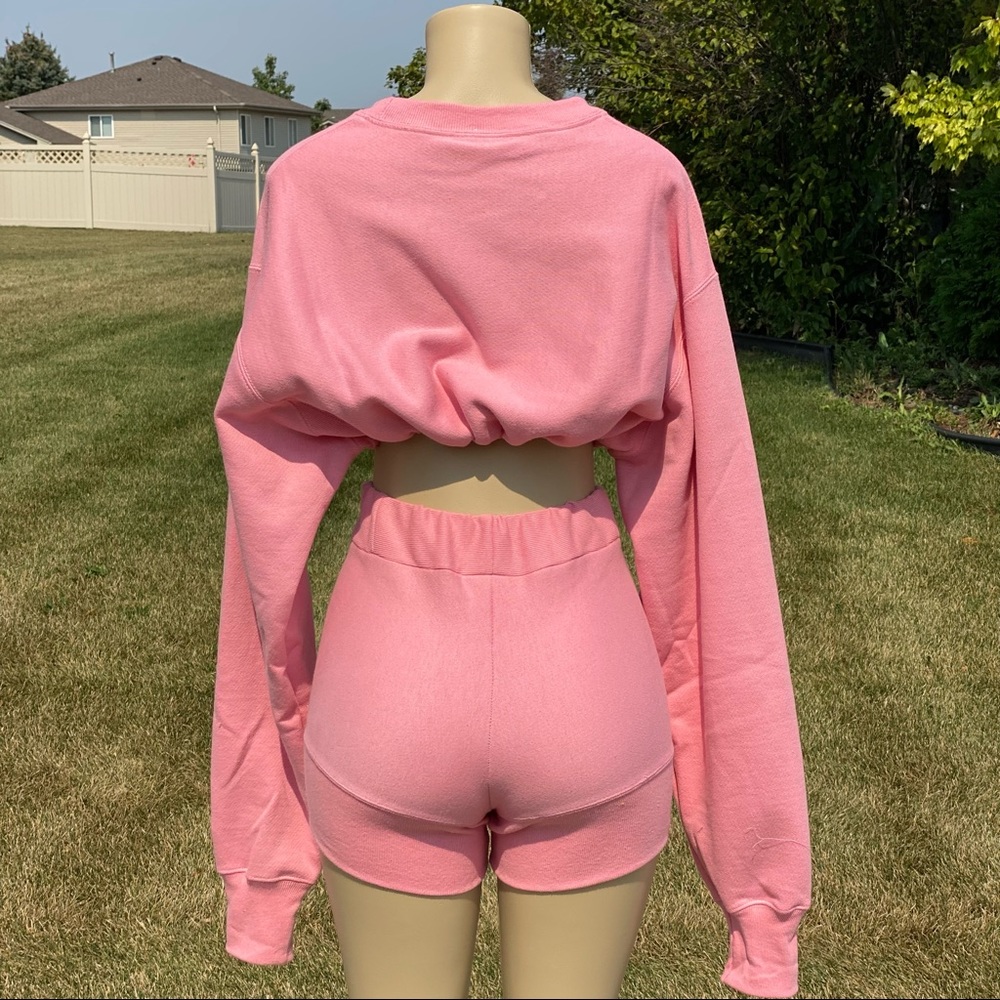 Champion Guava Pink Crop top and shorts Set - Picture 3 of 3